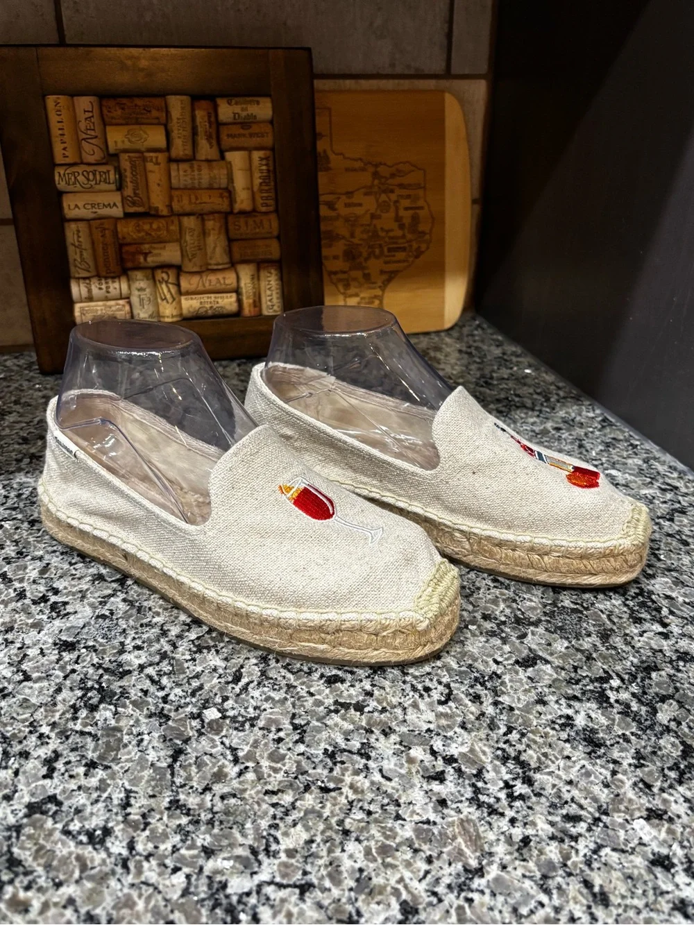 Soludos Aperol Spritz Woven Platform Slip On Espadrille size 7 1/2